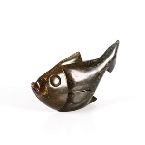 Fish - Fruit Serpentine Stone Carving