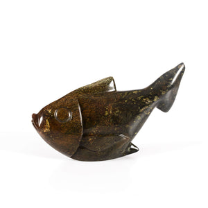 Fish - Fruit Serpentine Stone Carving