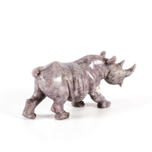 Rhino in Lepidolite