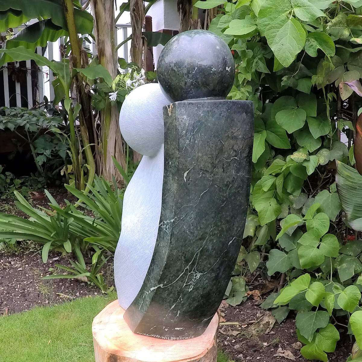 garden sculpture depicting relationship